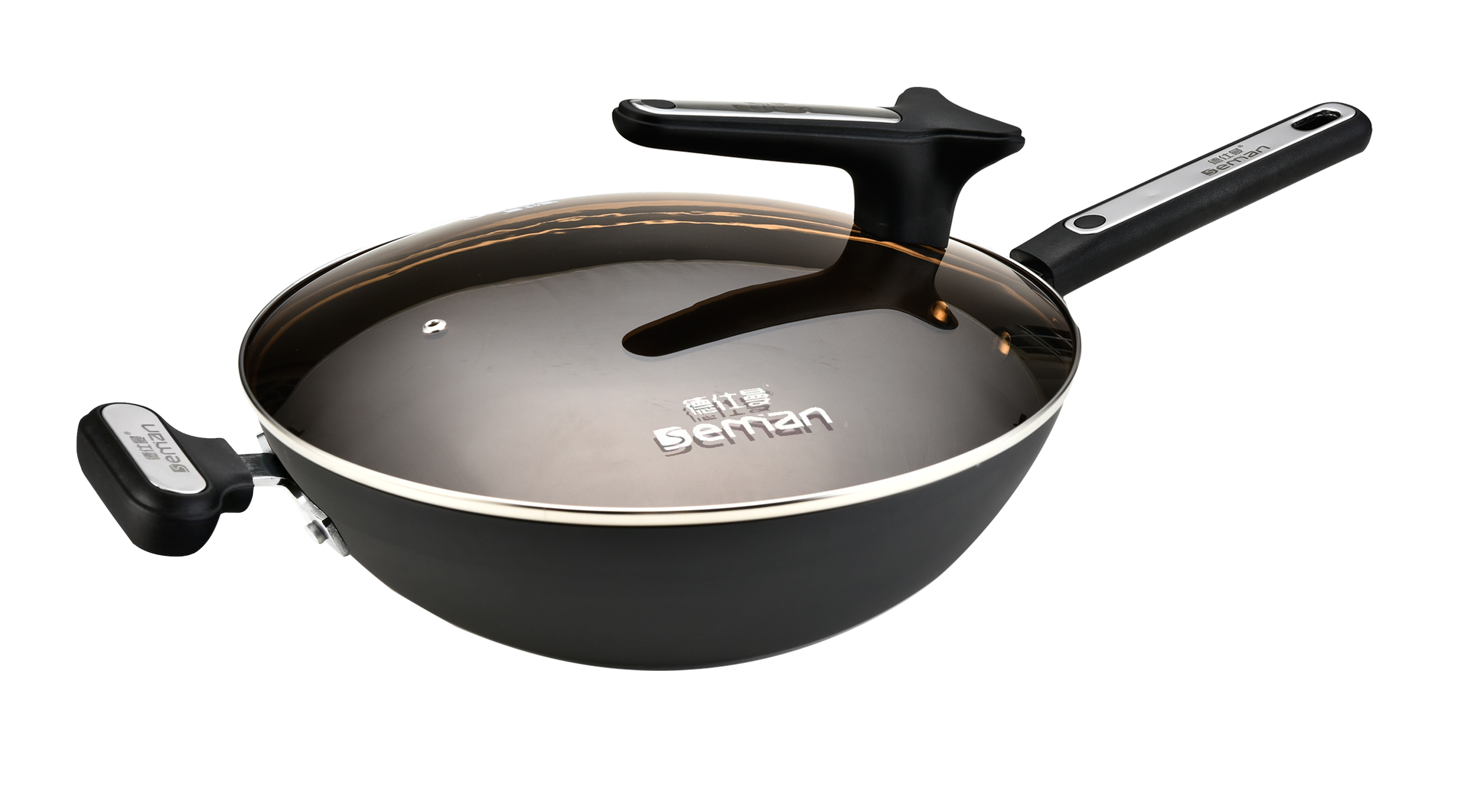 3158徳仕曼铁极防粘34CM零涂层不易粘炒锅