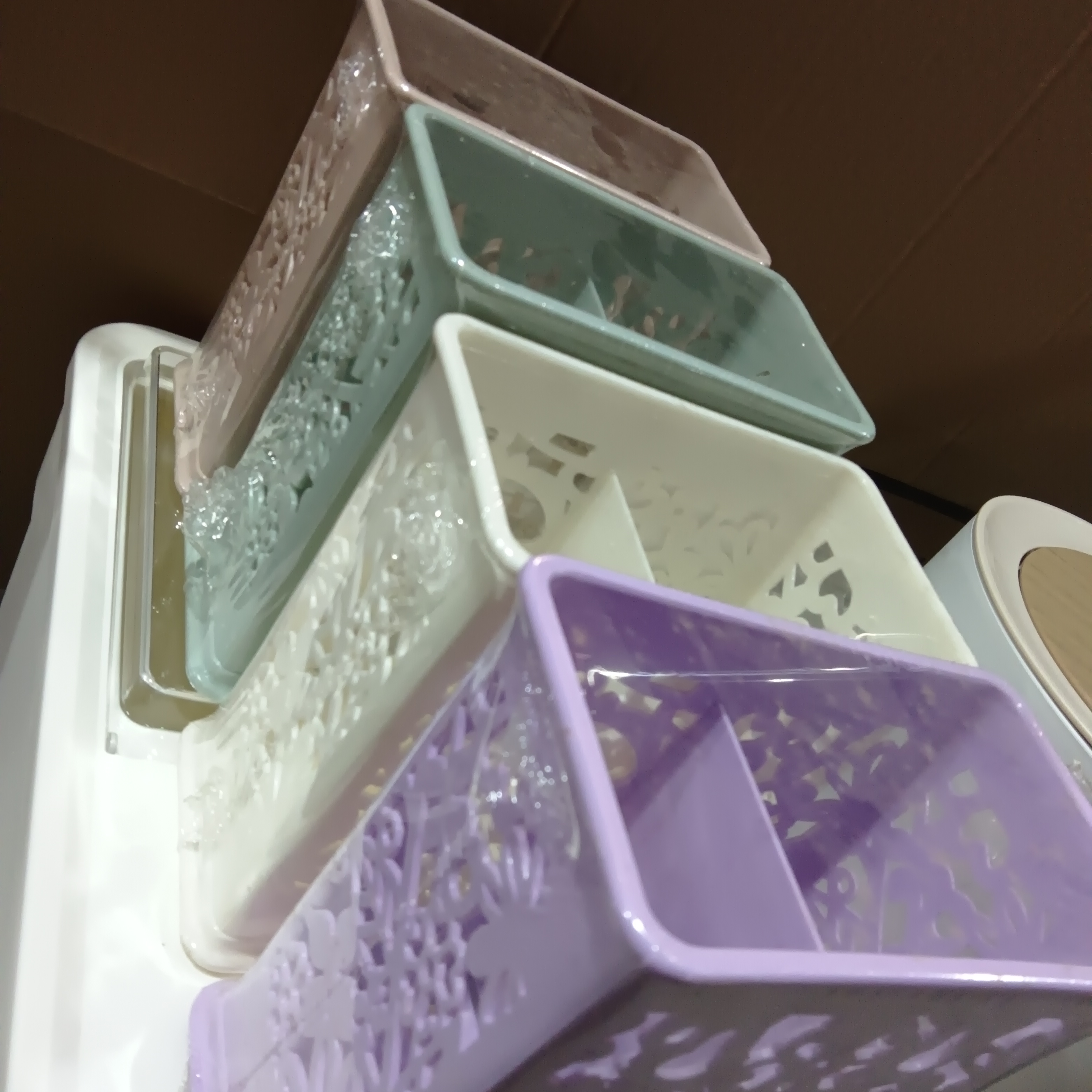 2120鸟语花香台吸两用筷笼，pp材质，美观大方