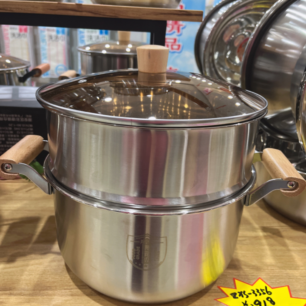 3356双层蒸锅26公分复合底食品级不锈钢。