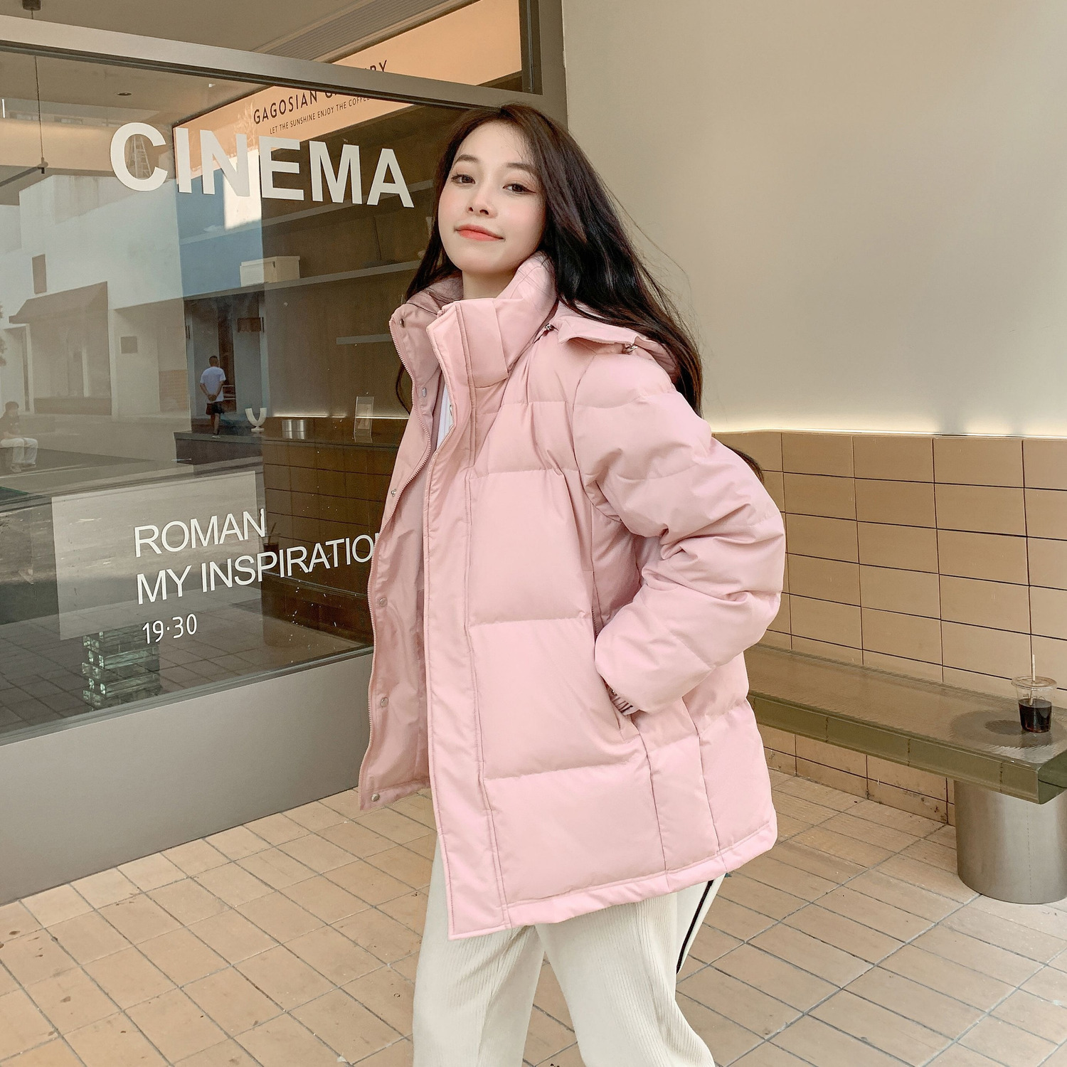 波司断码短款羽绒服女2023年新款保暖面包服韩版宽松加厚洋气冬季