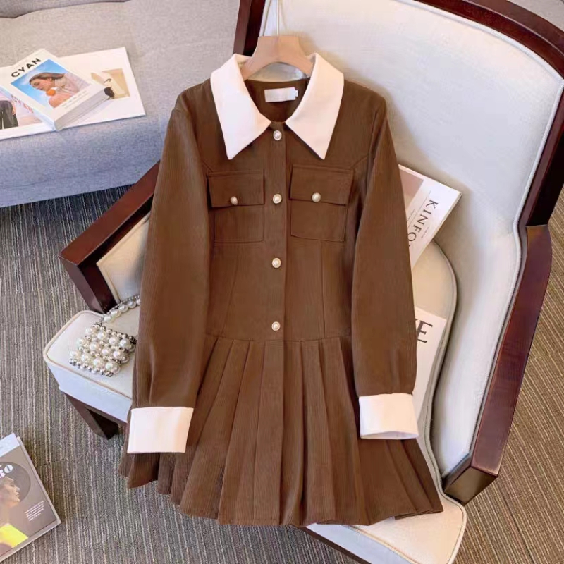 （久～2久）娃娃领气质小香风设计师减龄流行时尚潮牌假两件女装外套