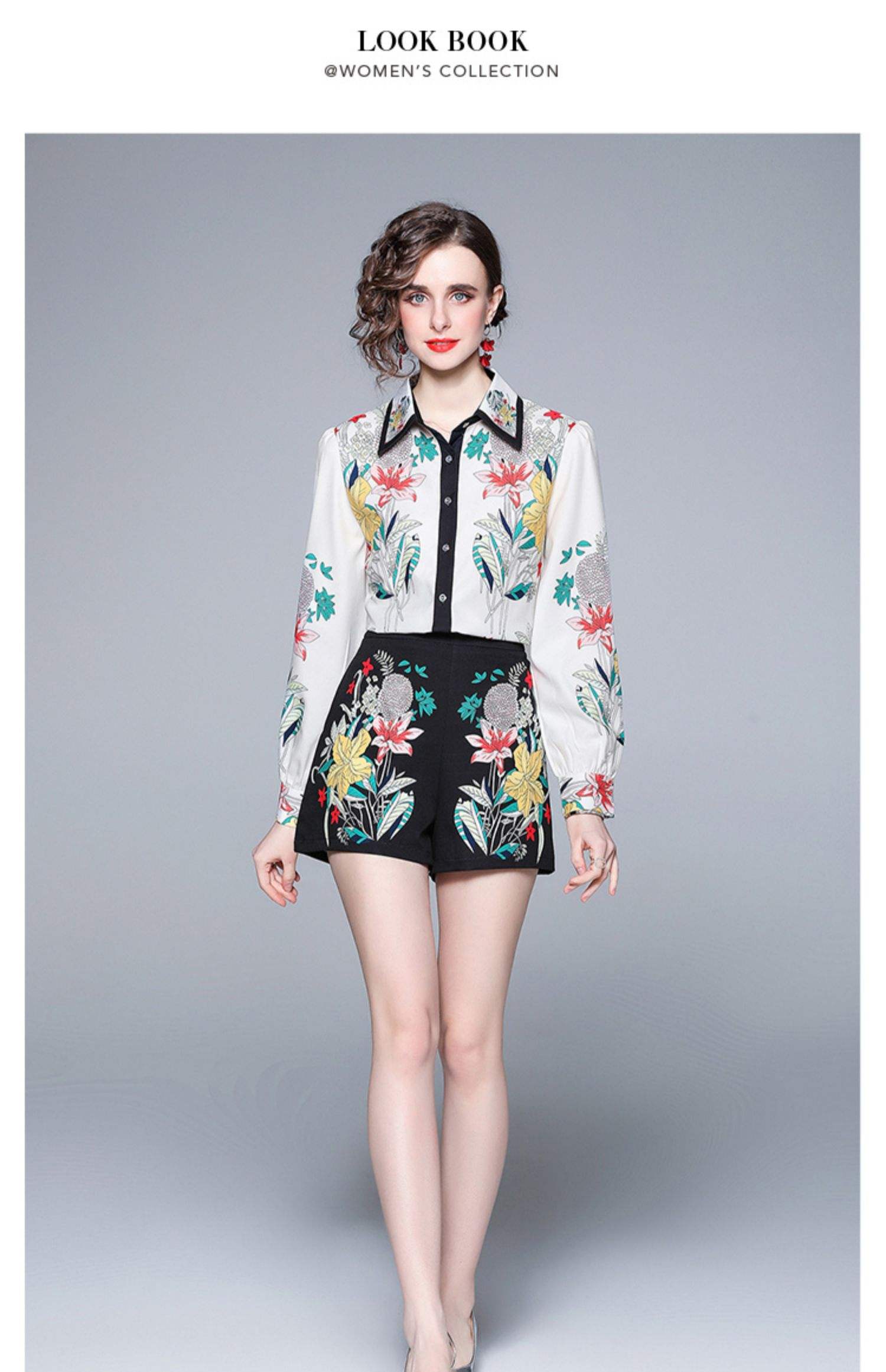 2B~4B邂逅轻奢~千鸟格夏季针织衬衣气质短款粗花呢小香风休闲服