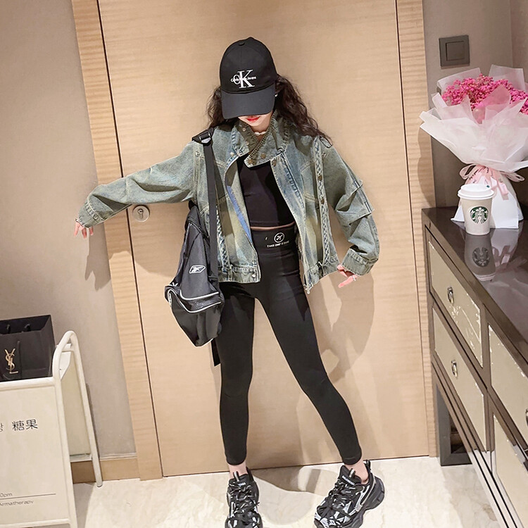 1升级版显瘦儿童牛仔外套年秋季韩版春秋纯色女童中大童休闲