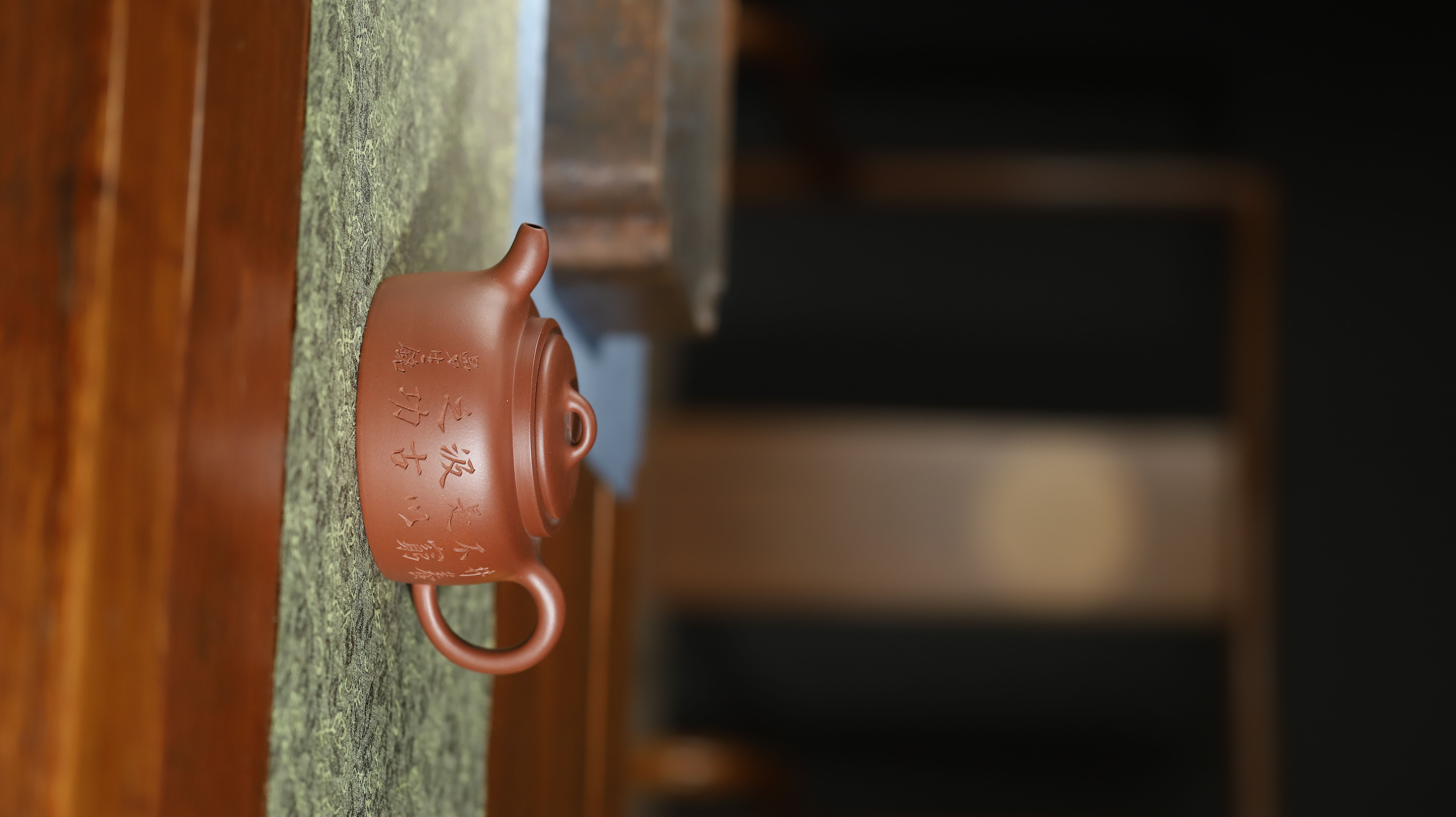 全手工底槽清曼生井栏壶