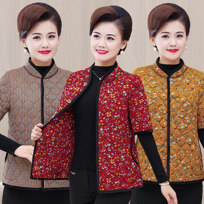 中年马甲老年人加厚宽松马甲短款秋冬坎肩妈妈装背心冬季棉衣外套