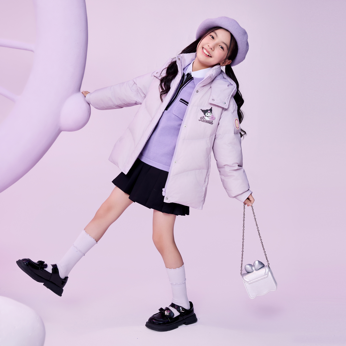 波司登2024冬季新款儿童短款酷洛米羽绒服T40143756