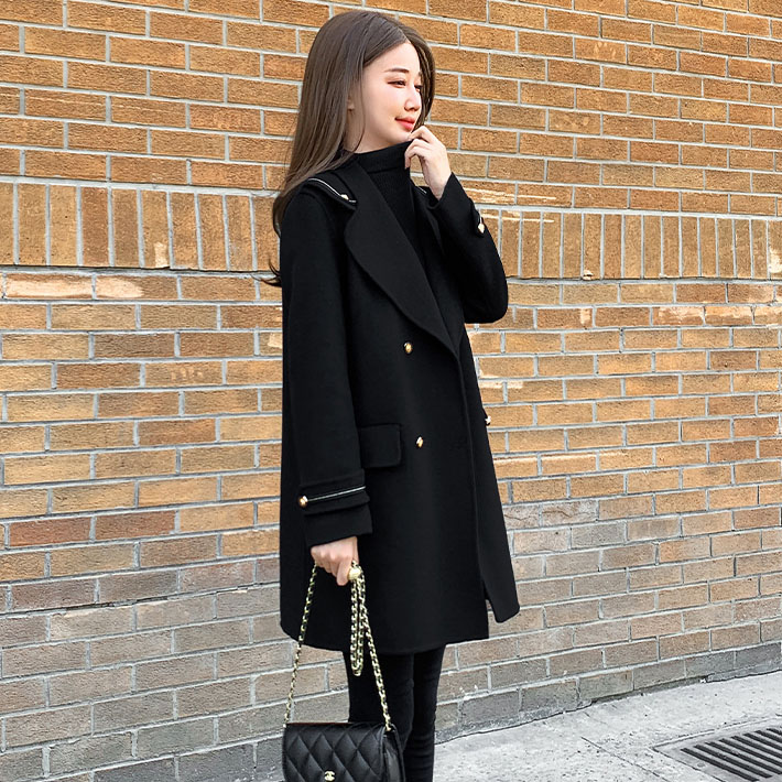 （常规里布/夹棉里布）时尚秋冬呢子大衣女2024秋冬新款宽松中长款