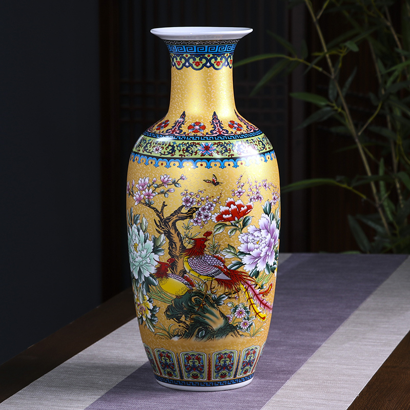 景德镇陶瓷器落地花瓶大金冬瓜客厅插花博古架装饰电视柜摆件