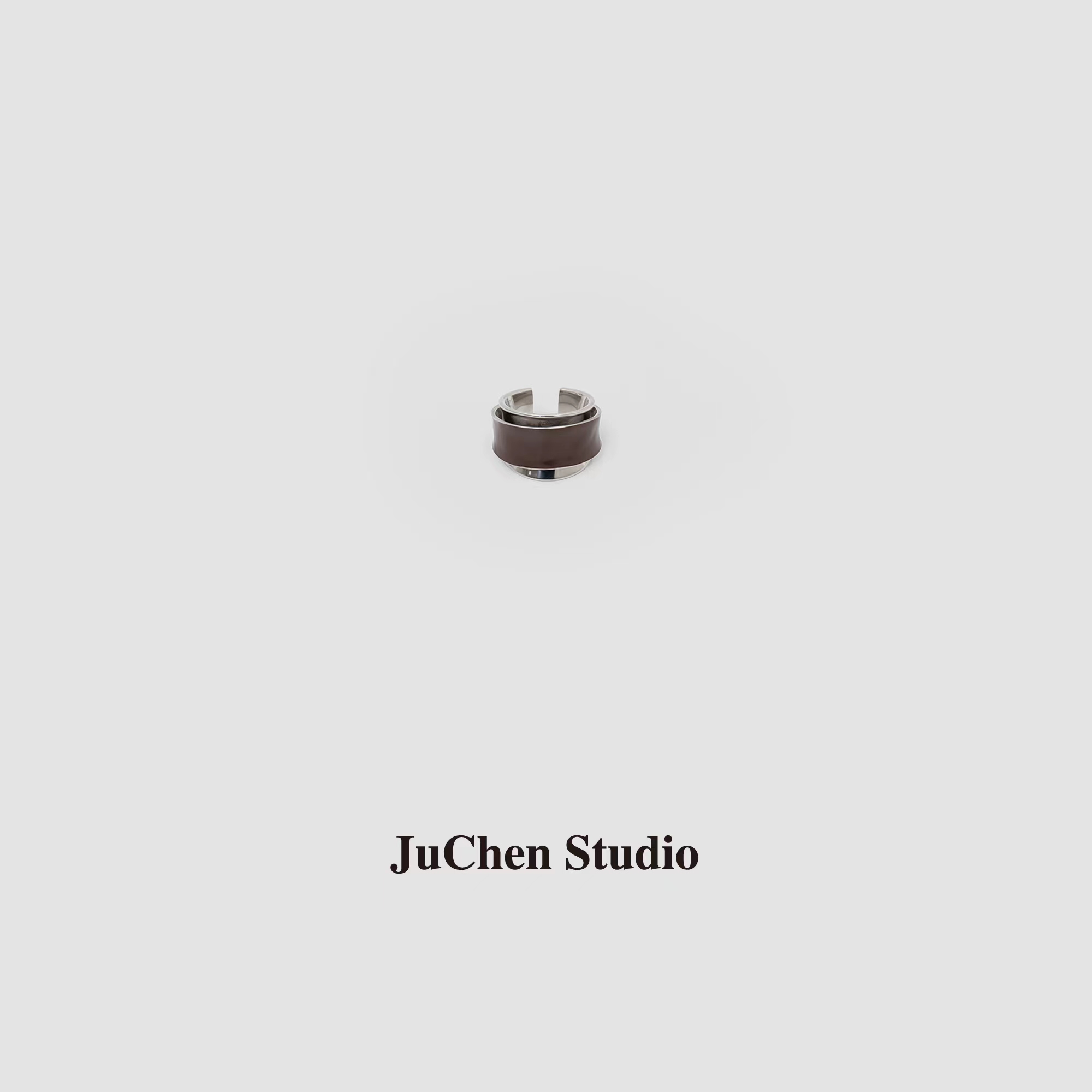 铜合金戒指 静奢巧克力双开口双层戒指 SP241123-26