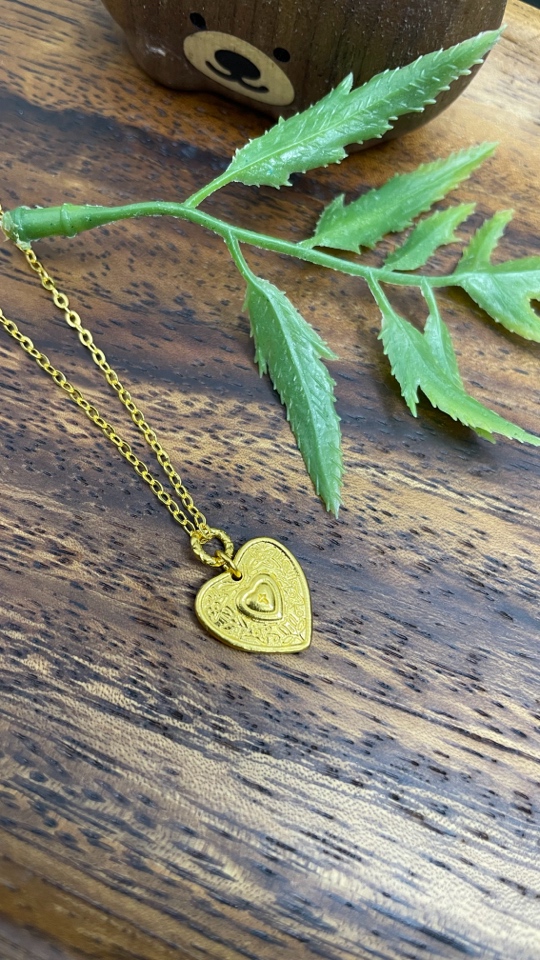 唯金珠宝 足金手工爱心吊坠（不含链条）