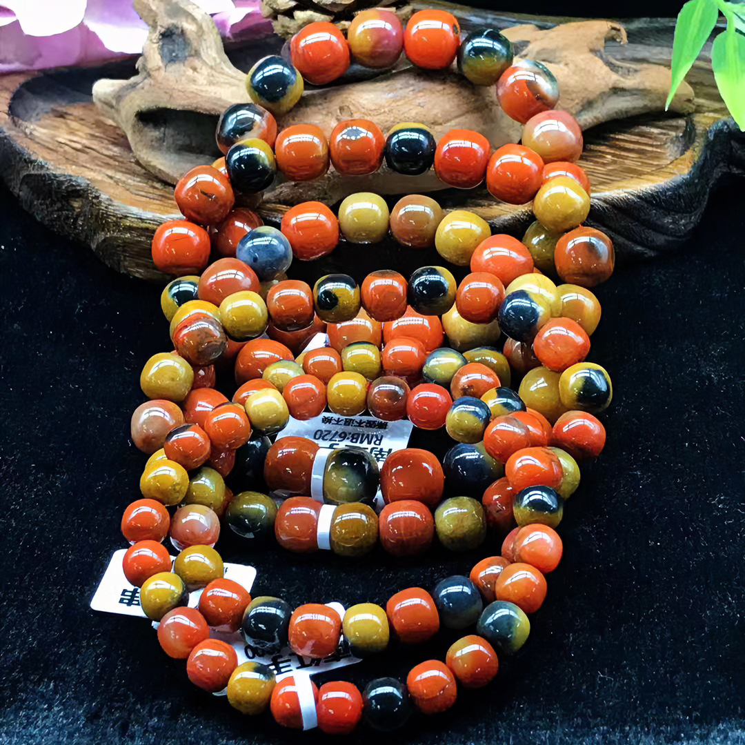 【鼎利源】南红大山包包浆精美老型手串（多样式发其一）