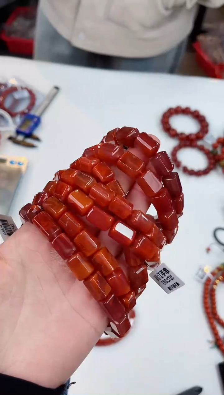 【闪购商品】南红玛瑙wx方糖手串未镶嵌一个/条{多样式发货}