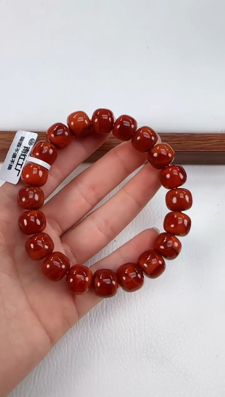 【闪购商品】南红玛瑙瓦西老型手串11+未镶嵌一个/条