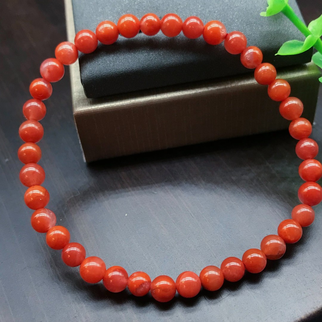 【鼎利源】南红四川瓦西轻奢精美时尚百搭单圈手串6mm