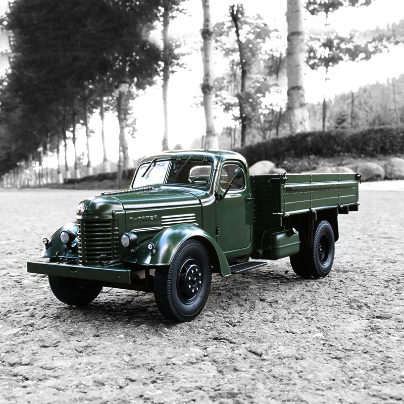 世纪龙原厂车模解放ca10吊车老解放CA10卡车1:24仿真合金汽车模型