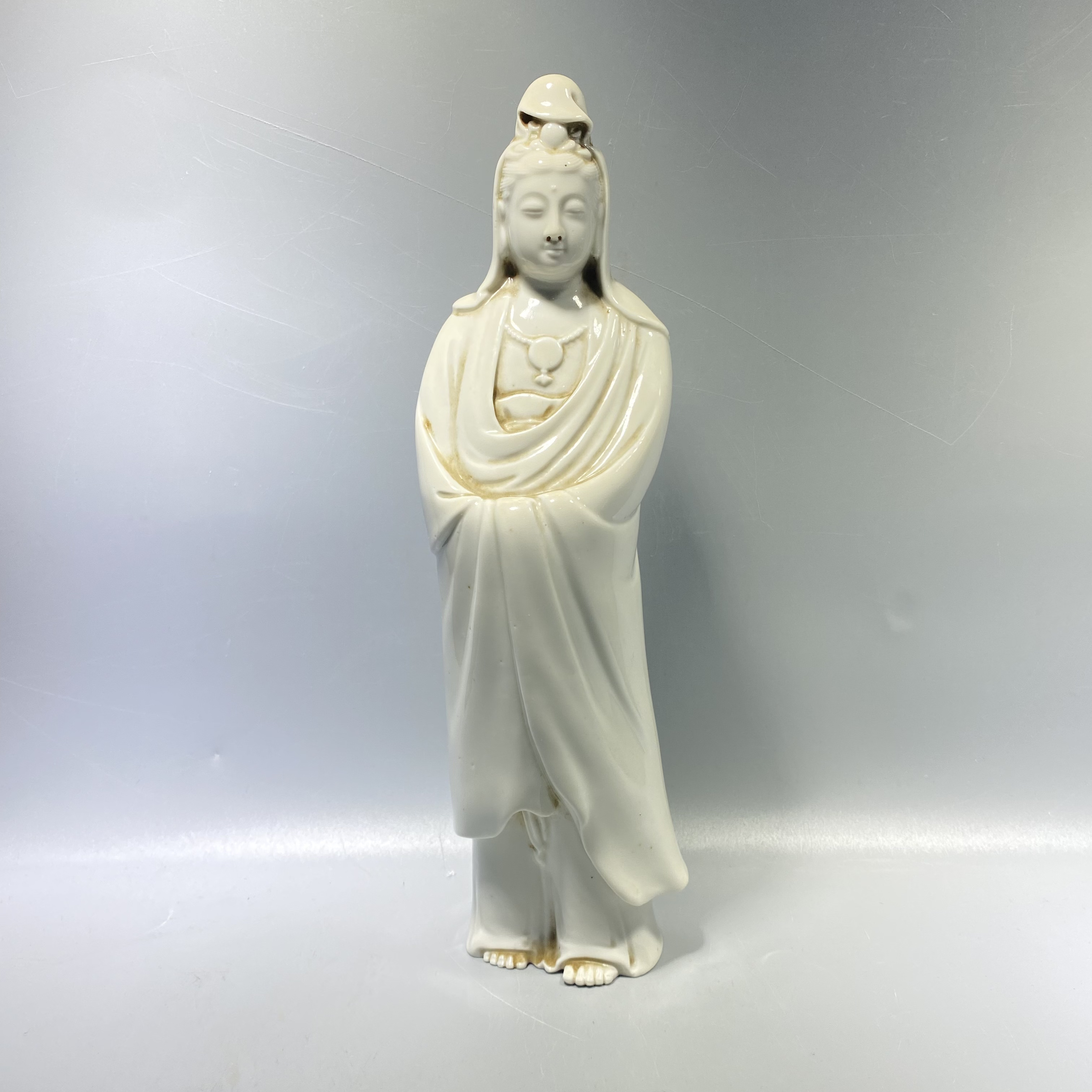 瓷器*古董/清乾隆德化观音瓷塑