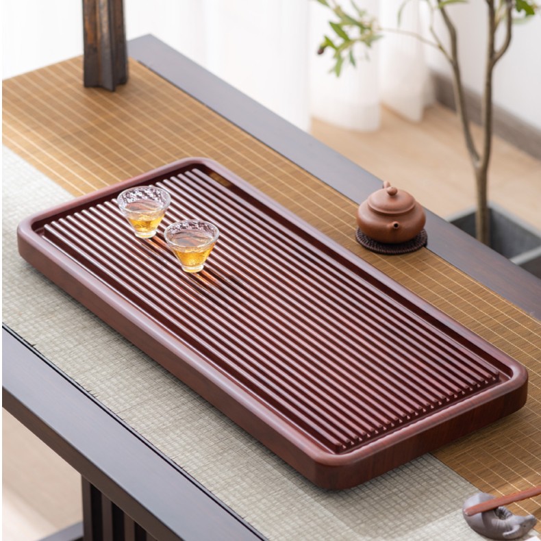 茶盘沥水干泡整板实木新中式简约大号家用功夫茶具轻奢茶托盘