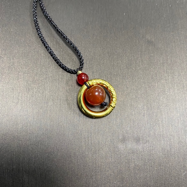  【迪总专属】纯天然红玛瑙转运珠吊坠(带链子)