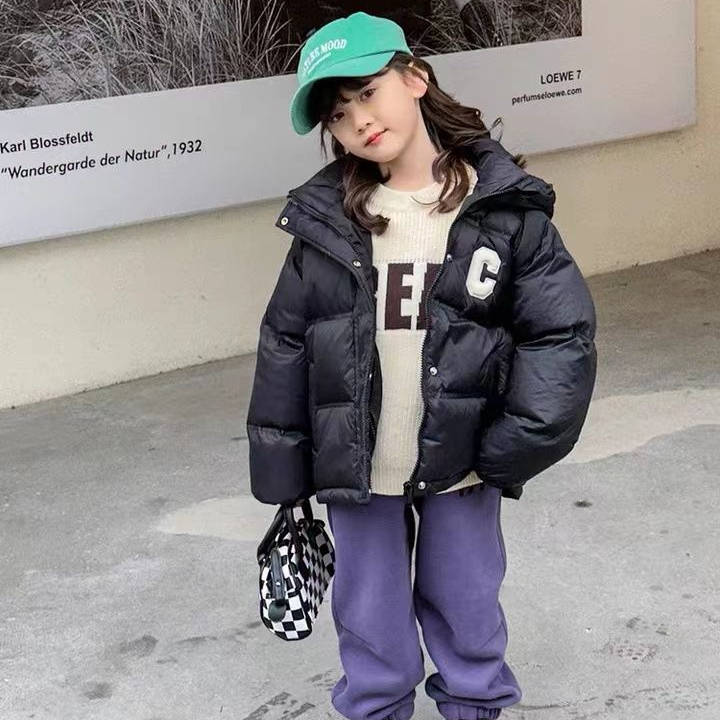 新款儿童棉服宝宝中大童男女童短款中长款加厚冬季外套连帽