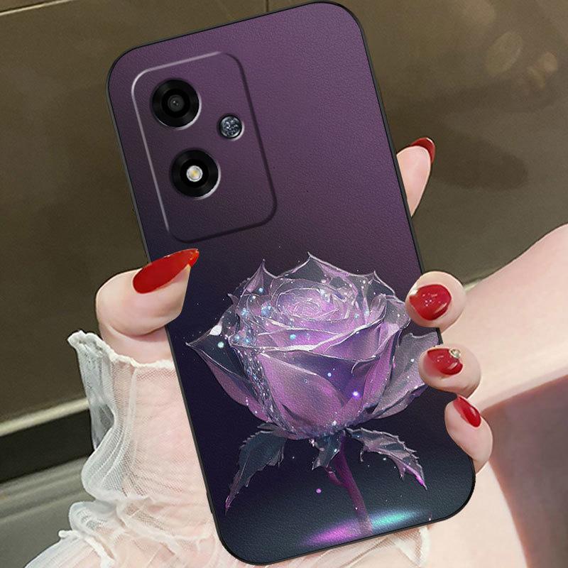 适用于OPPOA2m手机壳欧珀a2m时尚紫色玫瑰女防摔软壳全包式