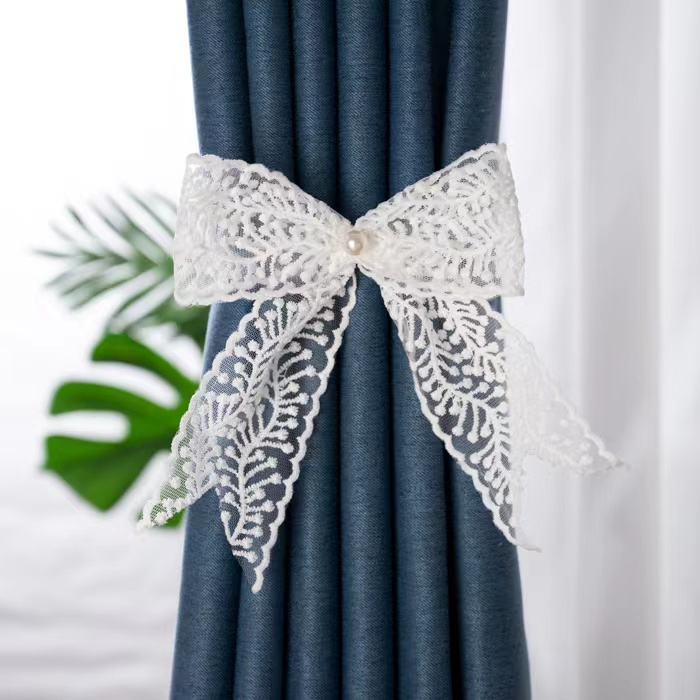 一明新款窗帘绑带纱蝴蝶结窗帘扎带发财树蝴蝶结绑带