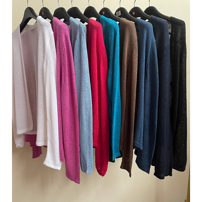 贝熙林 早春早秋新品时尚气质通勤百搭无扣纯色长袖开衫