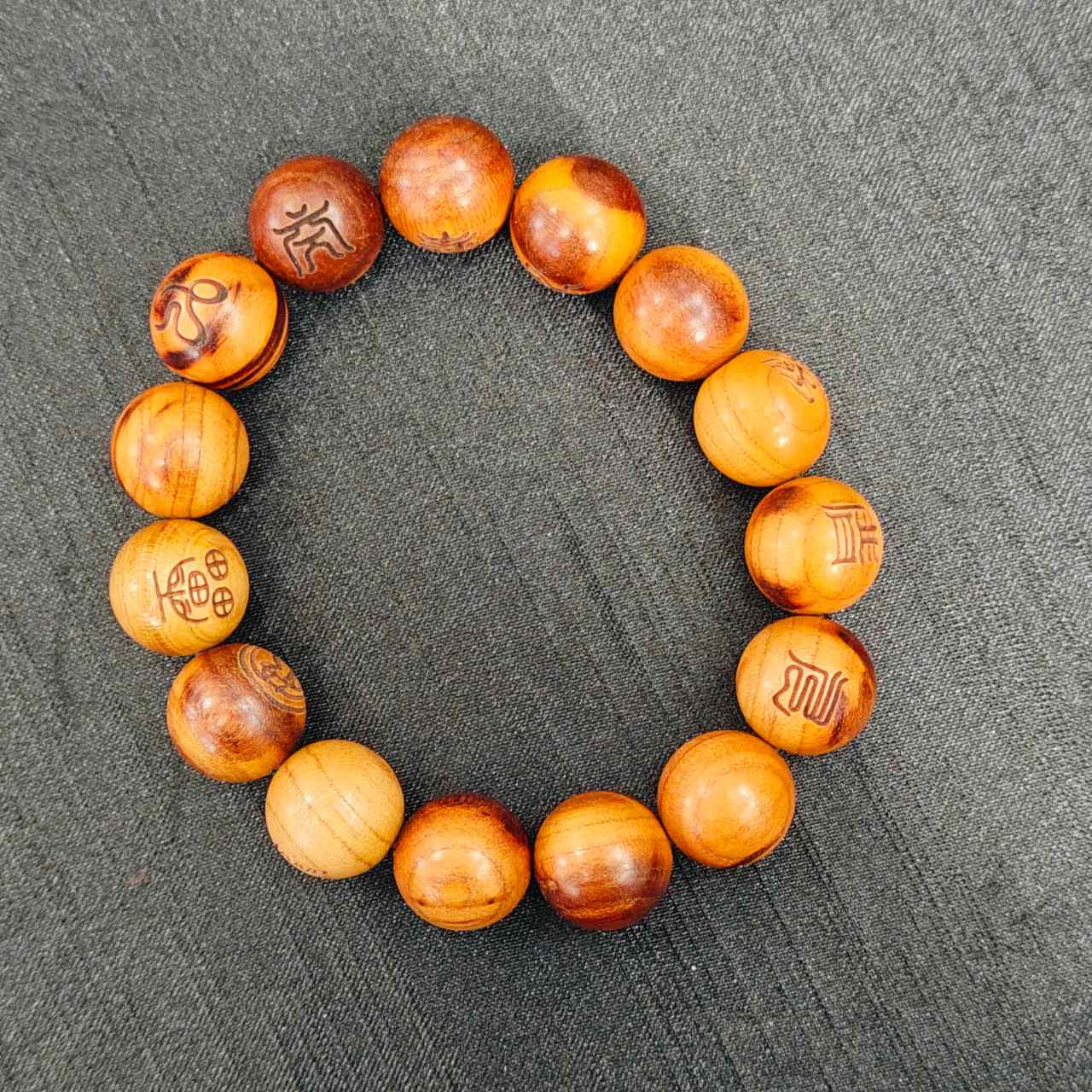 雷 桃木十字手串15mm-102747