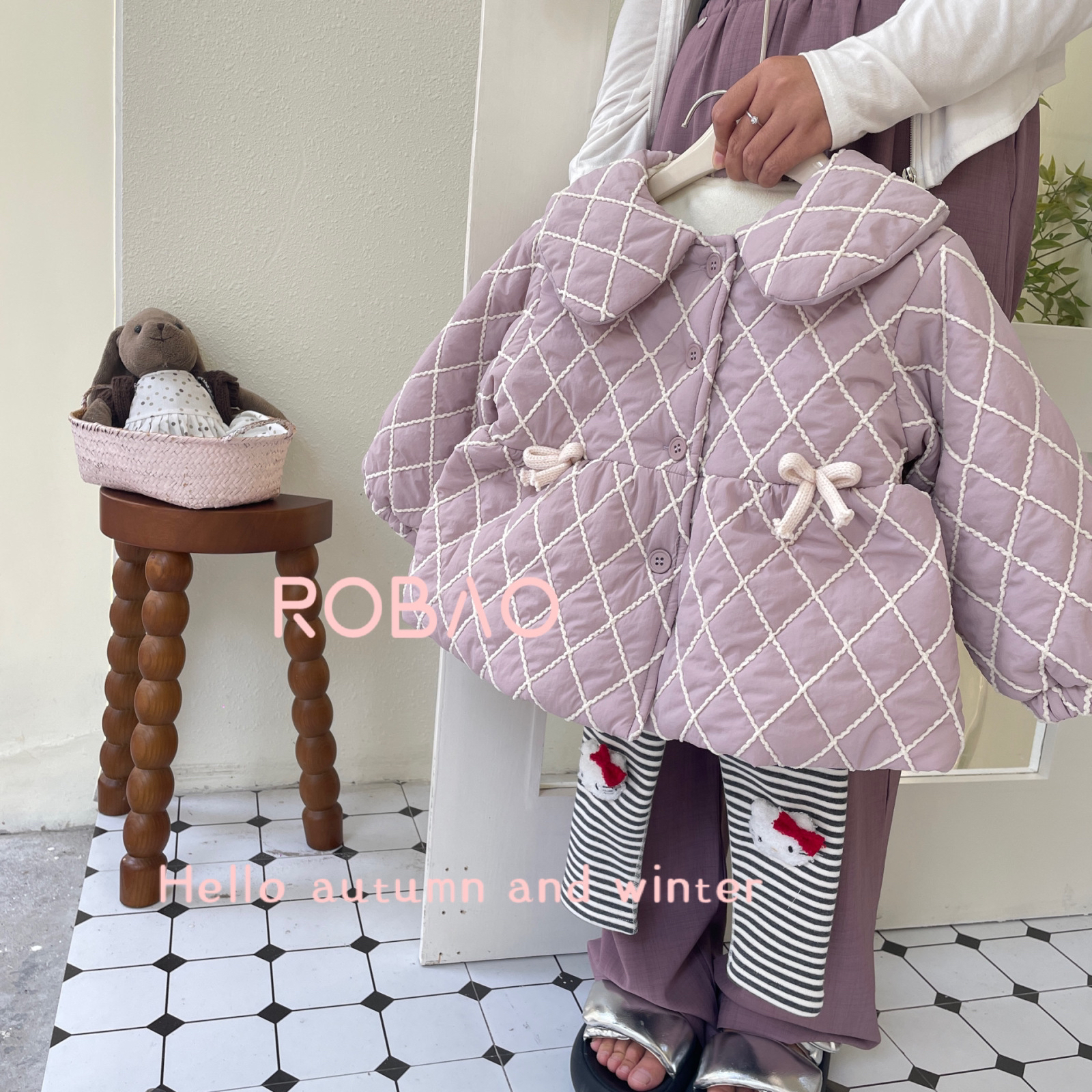 两只羊冬季新款韩系温柔加绒外套韩版儿童洋气