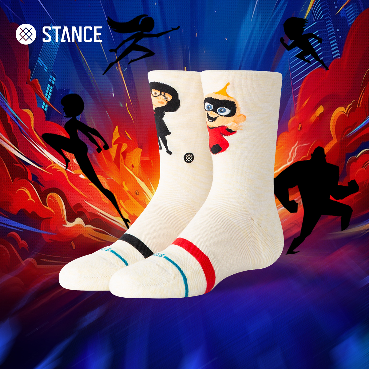 STANCE545皮克斯动画电影超人总动员合作款童款袜子休闲运动袜