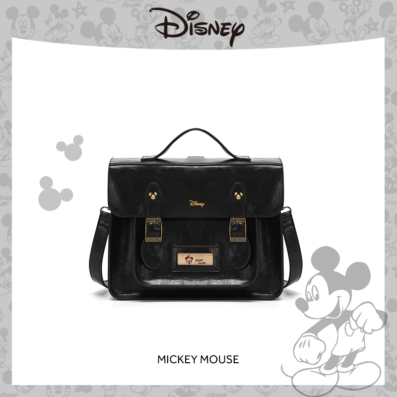 Disney/迪士尼【黑胶印象】经典邮差剑桥包学院风单肩双肩背包