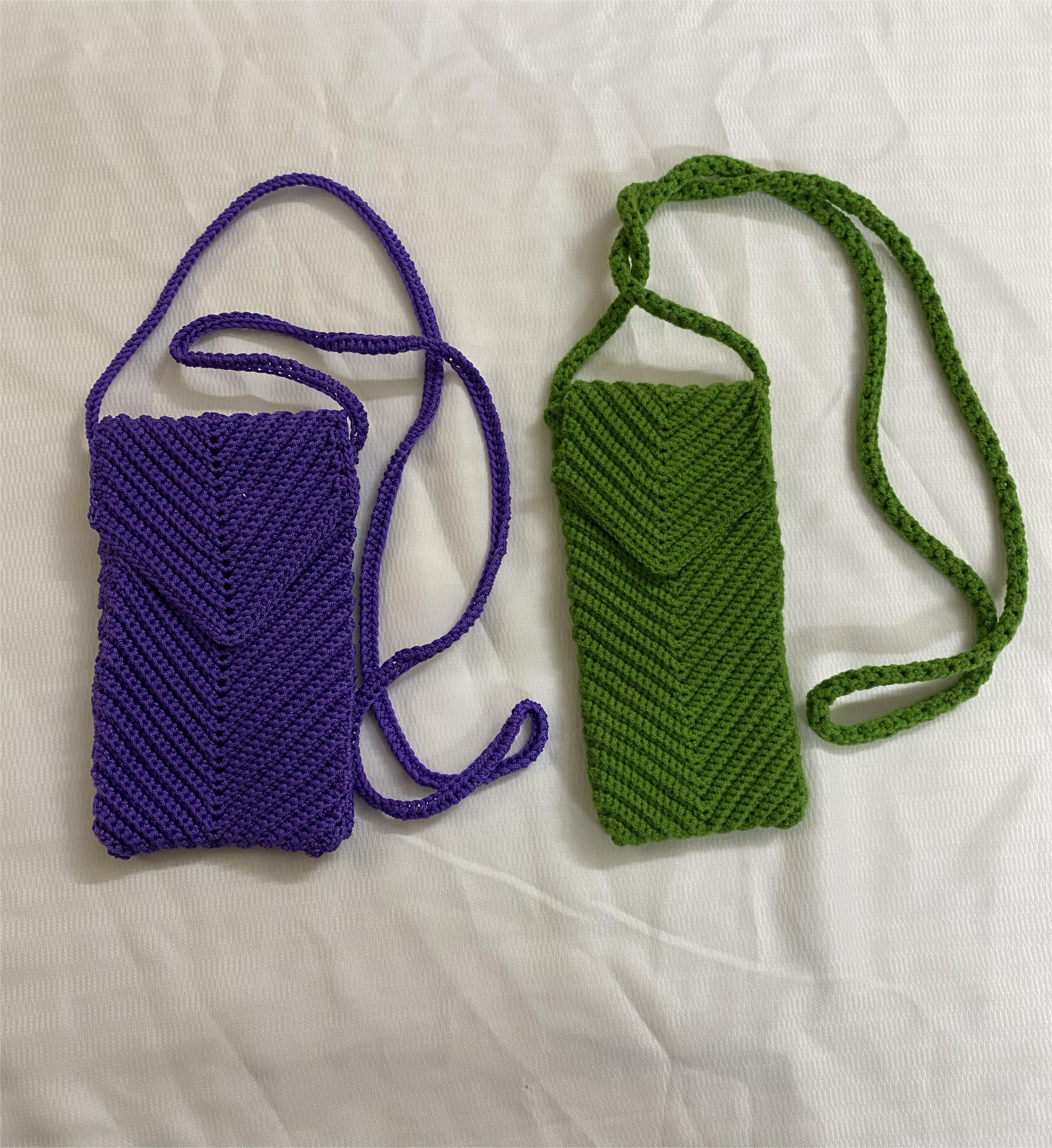 手机袋 潮汕钩针带磁钮