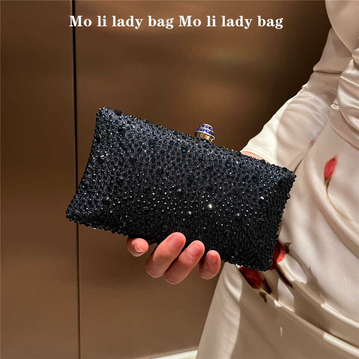 2024新款名媛小手包高奢烫钻宴会手拿包名媛女礼服旗袍晚宴手提包
