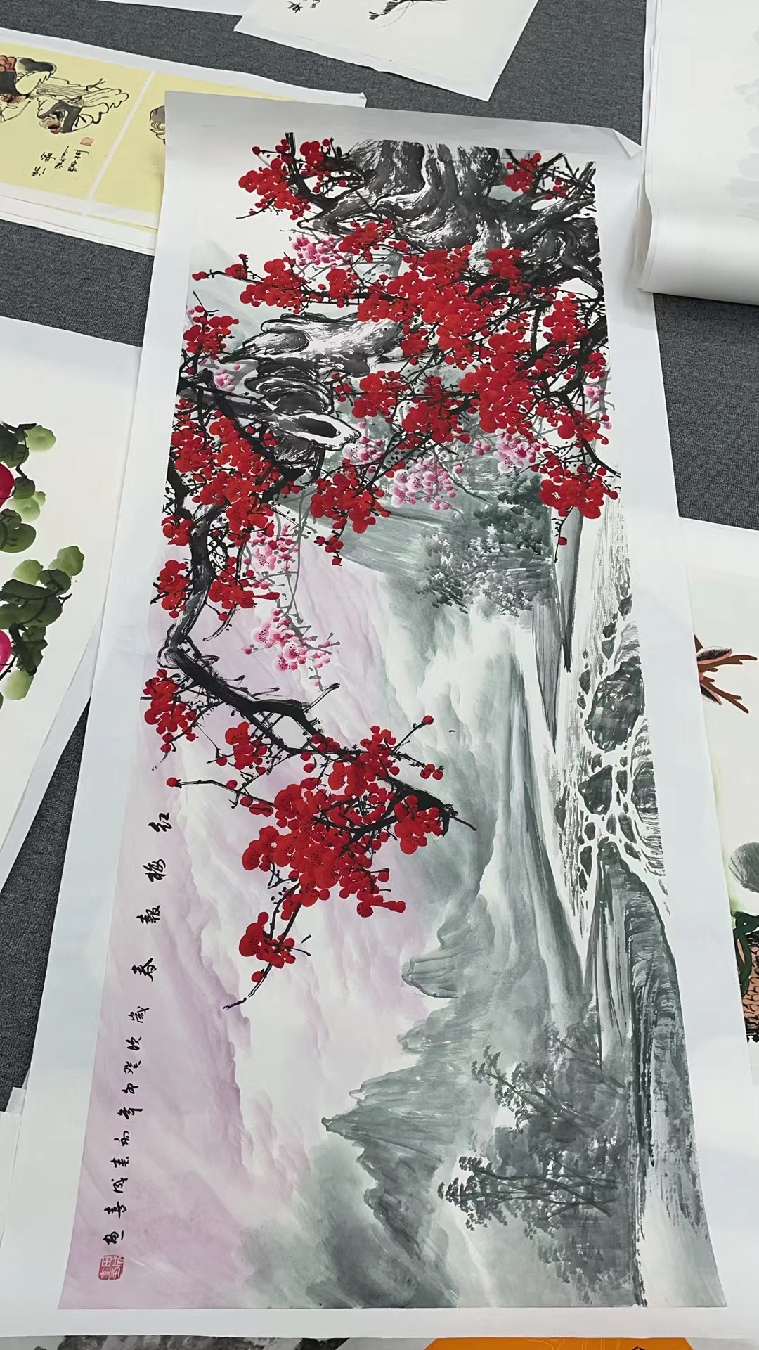 《荣宝轩》国画作品 冰山梅花图 作者666