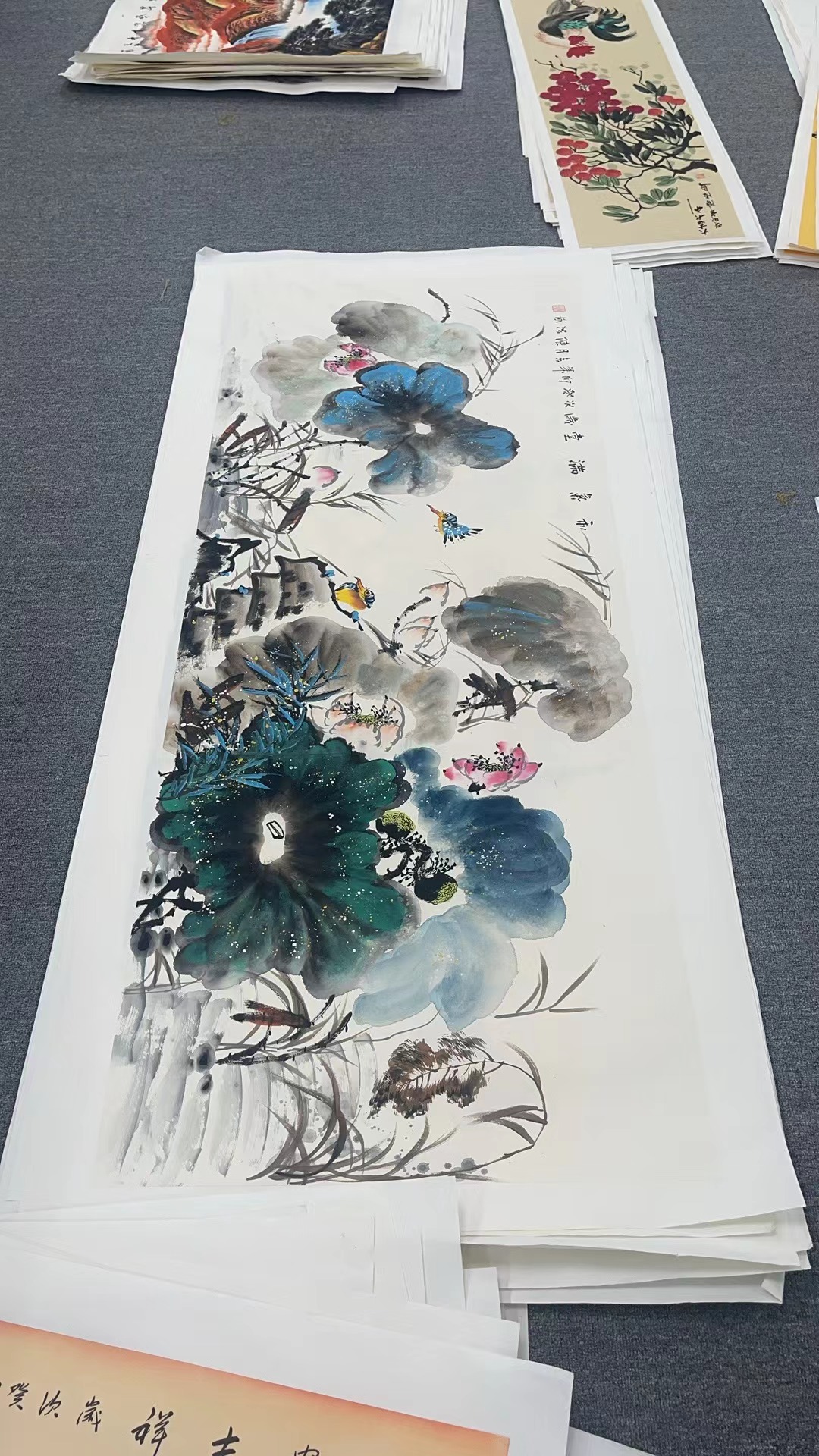 《荣宝轩》国画作品 荷花图 作者666