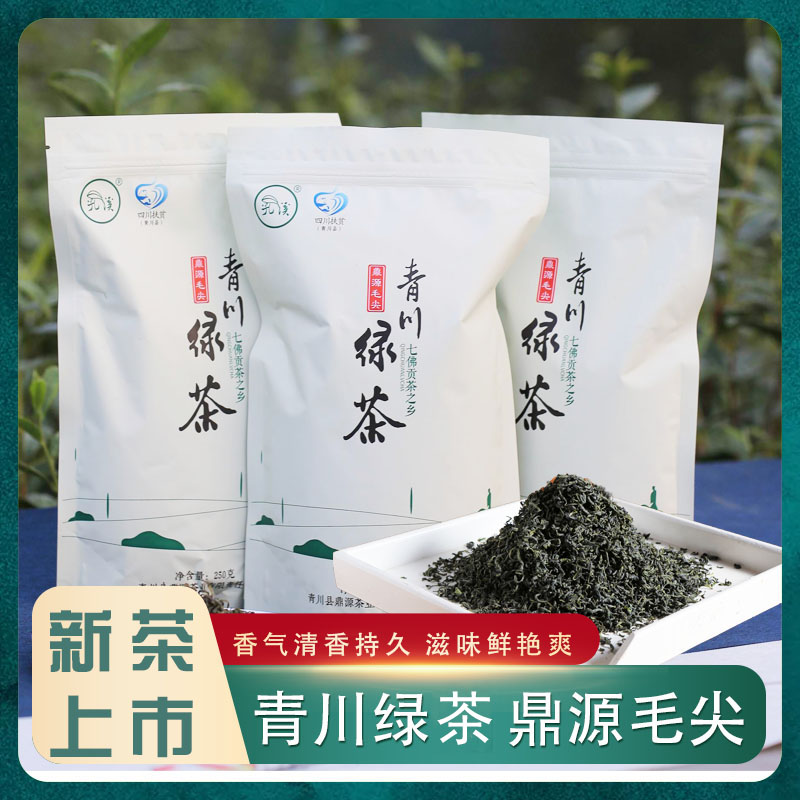 四川广元青川绿茶鼎源毛尖品质好茶冲泡冲泡