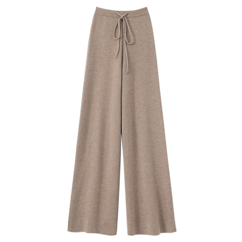 秋冬加厚纯山羊绒裤子女外穿 大长腿 柔软滑顺阔腿裤显瘦高腰