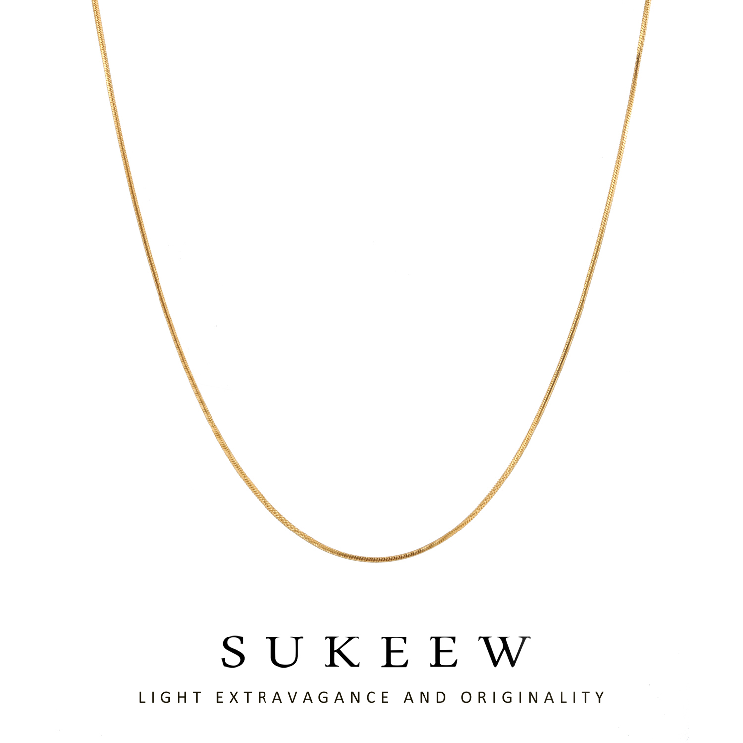 SUKEEW/酥可 镀k金 气质轻奢蛇骨百搭精致项链353201