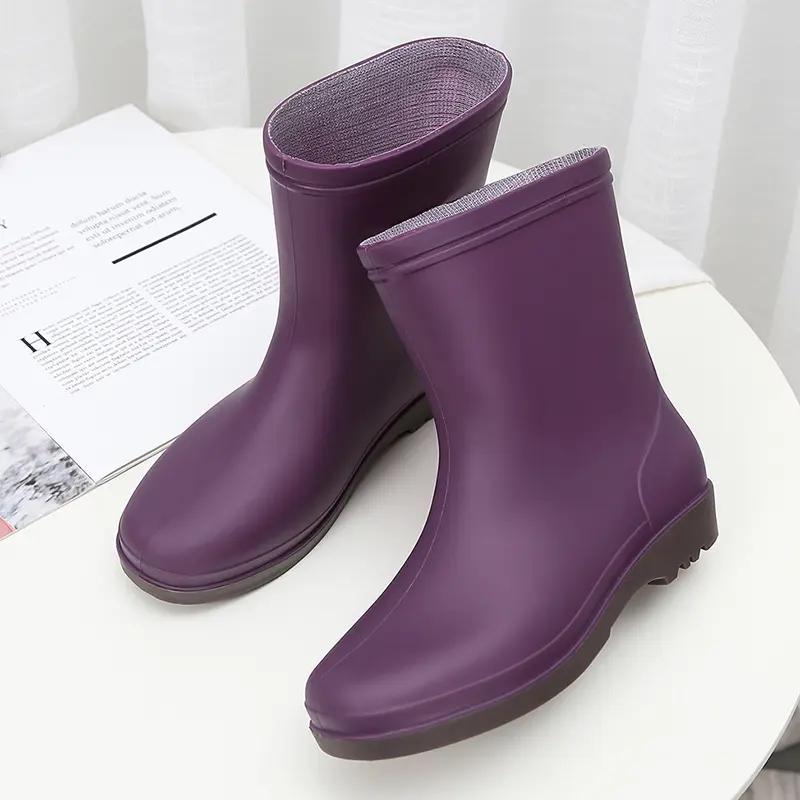 短筒成人防水鞋雨鞋雨靴女夏时尚款外穿水靴防滑胶鞋家用洗衣套鞋