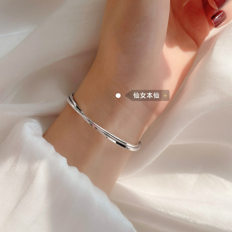 铜合金手镯 莫比乌斯手镯女缠绕轻奢高级感开口手环ins小众设计