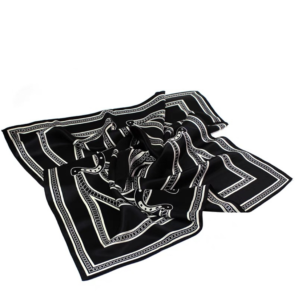 CUOLAI阔莱ins条纹洋气轻奢SY001小方巾气质薄款女士