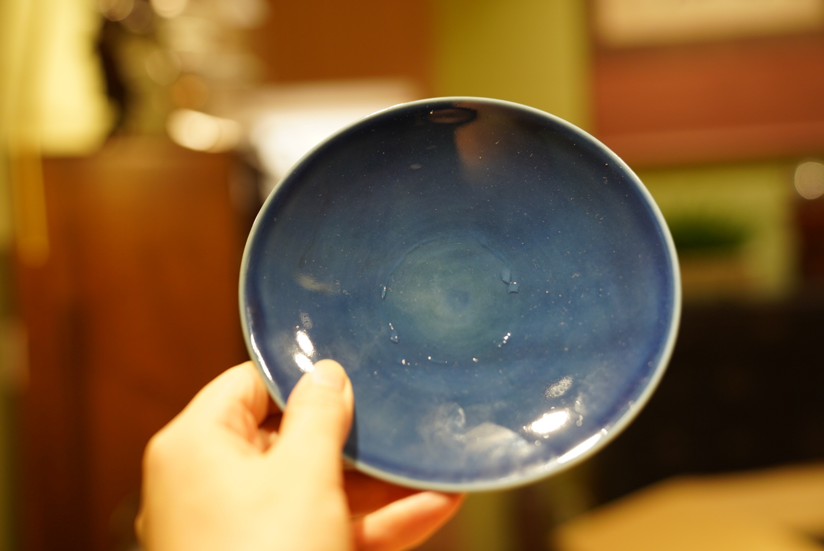 四代清风与平 琉璃瓷壶承 直径15cm，百年柴窑烧