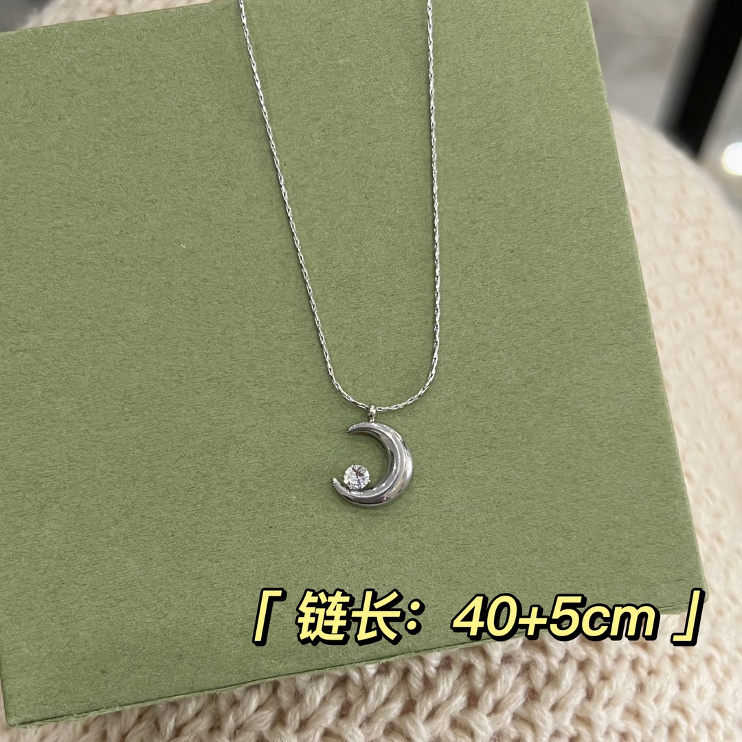 钛钢项链 BIBI【金属月牙】项链BB003银色