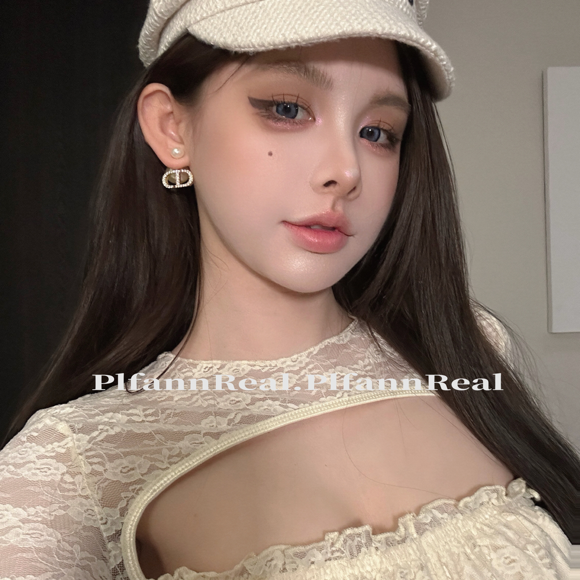 铜合金仿珍珠耳饰  金色银色法式猪鼻子小香风耳环P0700