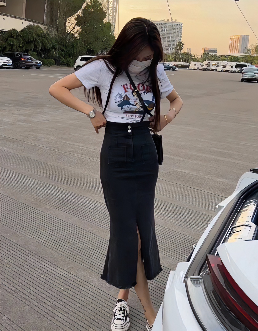 早春款高腰显瘦鱼尾裙