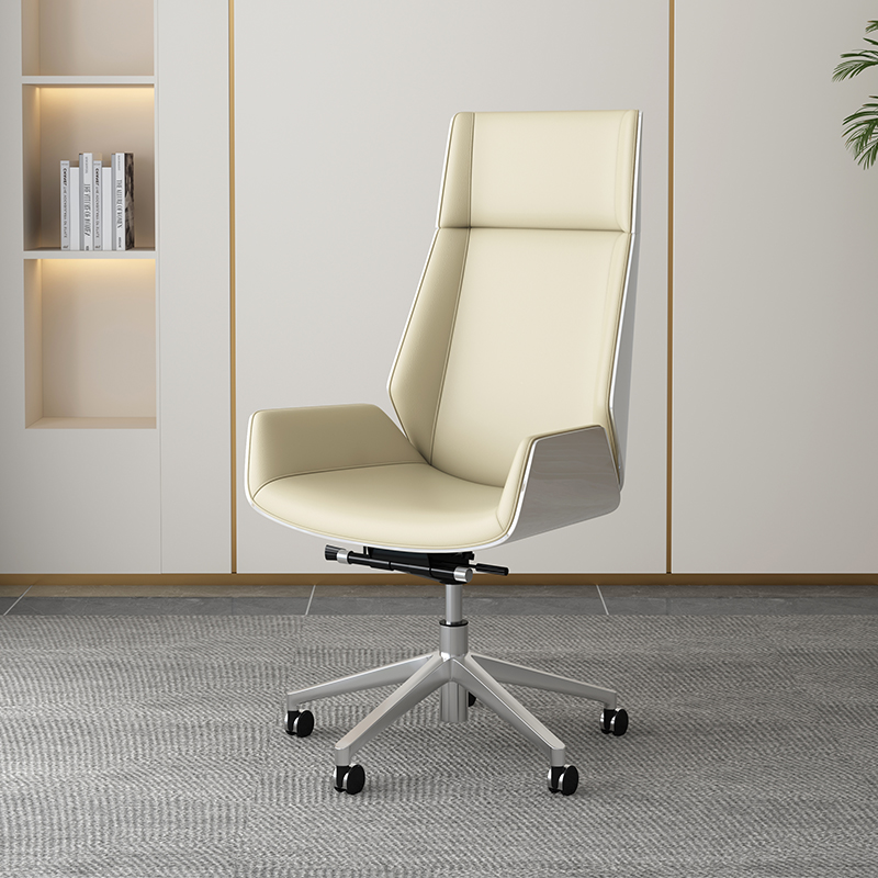 倾驰轻奢升降电脑办公椅现代书房办公室老板椅万向轮高靠背沙发椅