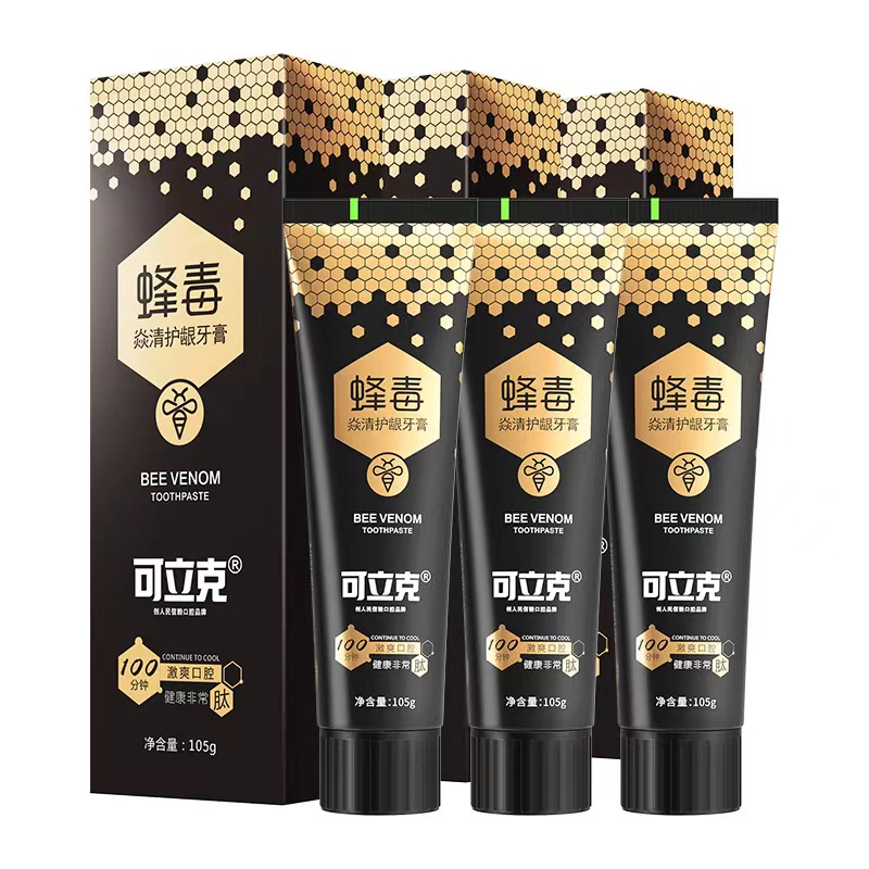 蜂毒牙膏焱清护龈牙膏亮白清新口气清洁口腔绿标薄荷牙膏