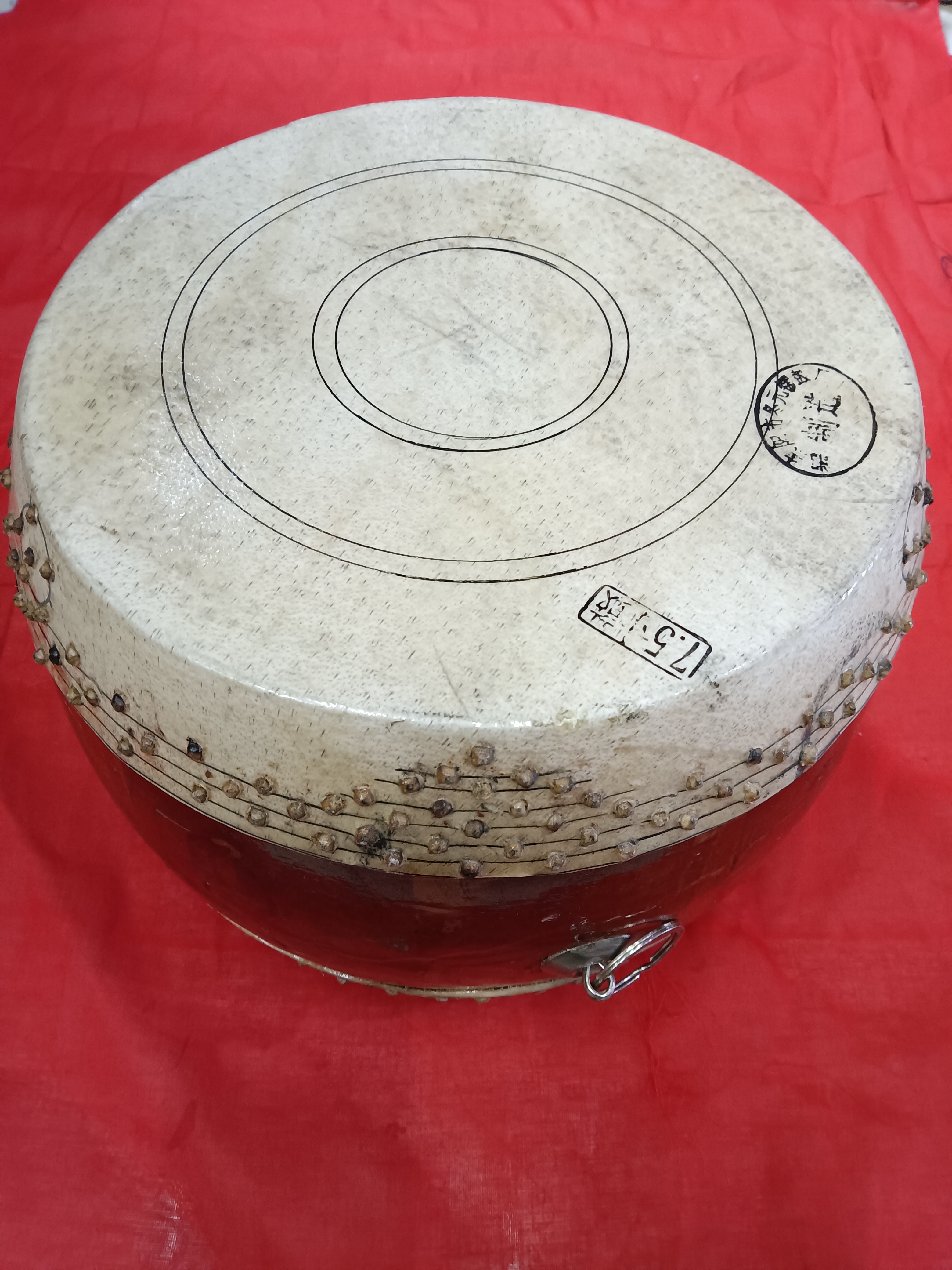 头层牛皮花钉鼓6~14寸竹钉鼓 高音鼓 堂鼓