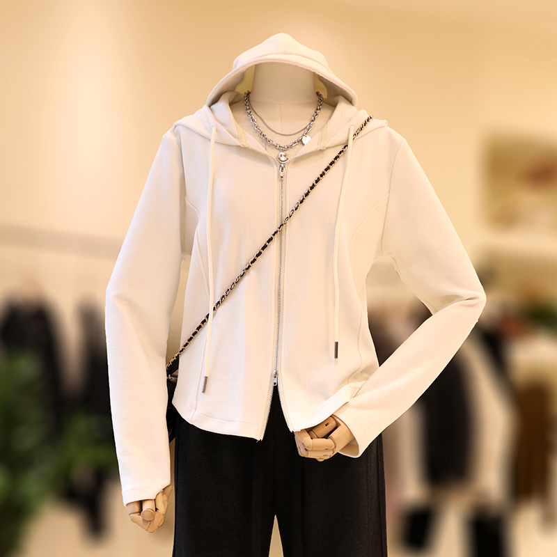 【福利】大码连帽针织打底衫女秋冬2023新款内搭毛衣胖mm#23668