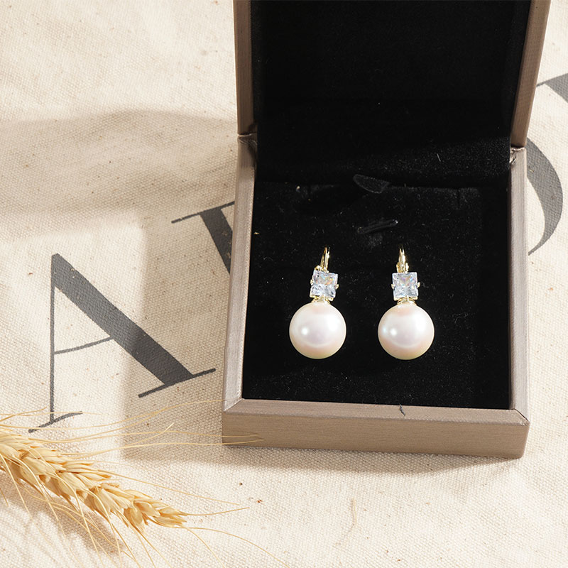 铜合金耳饰 萱 复古法式优雅气质感耳钉高级感耳环气质耳饰N1106