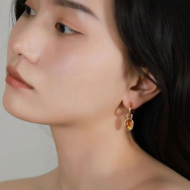 铜合金耳饰 萱   独特小众轻奢高级感耳坠耳环秋冬耳饰女N1014  